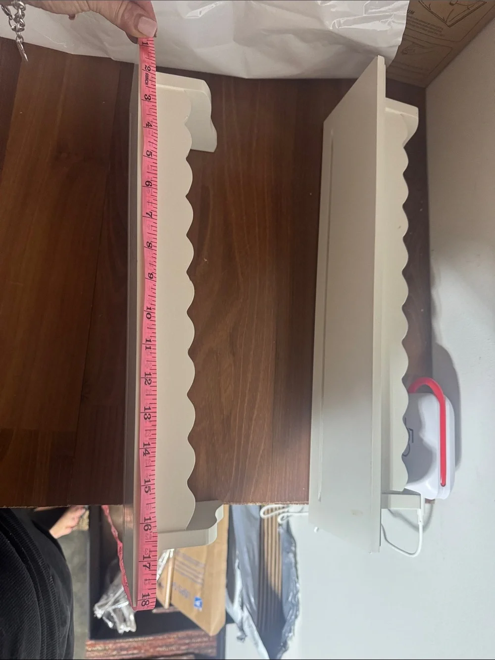 White Wooden Wall Shelf Organizer w/ shelves